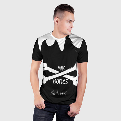 Мужская спорт-футболка Milk Bones (Молочные Кости) / 3D-принт – фото 3