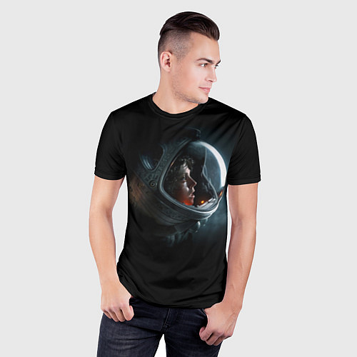 Мужская спорт-футболка Aliens Astronaut / 3D-принт – фото 3