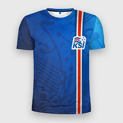 Футболка спортивная мужская Сборная Исландии по футболу, цвет: 3D-принт