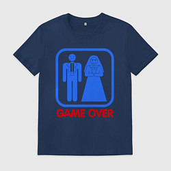 Футболка хлопковая мужская Game over, цвет: тёмно-синий