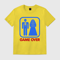 Футболка хлопковая мужская Game over, цвет: желтый