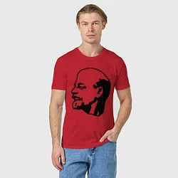 Футболка хлопковая мужская Ленин: скульптура, цвет: красный — фото 2