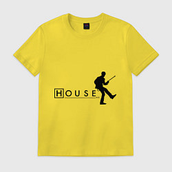Футболка хлопковая мужская House MD, цвет: желтый