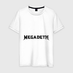 Футболка хлопковая мужская Megadeth, цвет: белый