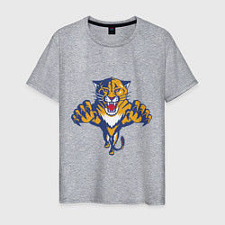 Футболка хлопковая мужская Florida Panthers цвета меланж — фото 1