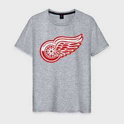 Футболка хлопковая мужская Detroit Red Wings, цвет: меланж