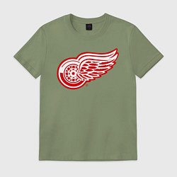 Футболка хлопковая мужская Detroit Red Wings, цвет: авокадо