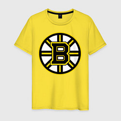 Футболка хлопковая мужская Boston Bruins, цвет: желтый