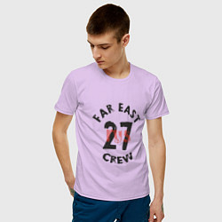Футболка хлопковая мужская Far East 27 Crew цвета лаванда — фото 2