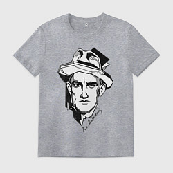 Футболка хлопковая мужская Маяковский, цвет: меланж