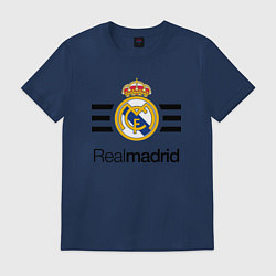 Футболка хлопковая мужская Real Madrid Lines, цвет: тёмно-синий