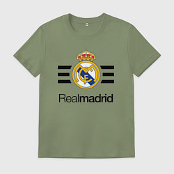Футболка хлопковая мужская Real Madrid Lines, цвет: авокадо