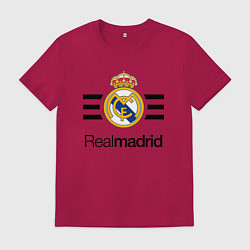 Футболка хлопковая мужская Real Madrid Lines, цвет: маджента