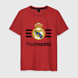 Футболка хлопковая мужская Real Madrid Lines, цвет: красный