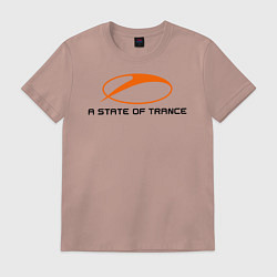 Футболка хлопковая мужская A State of Trance, цвет: пыльно-розовый