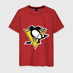 Футболка хлопковая мужская Pittsburgh Penguins: Malkin 71, цвет: красный