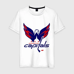 Футболка хлопковая мужская Washington Capitals: Ovechkin, цвет: белый