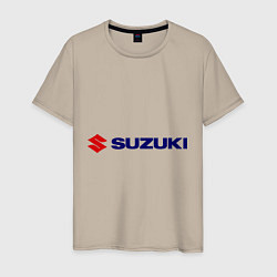 Футболка хлопковая мужская Suzuki, цвет: миндальный