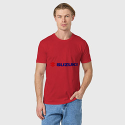 Футболка хлопковая мужская Suzuki, цвет: красный — фото 2