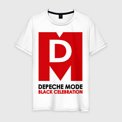 Футболка хлопковая мужская Depeche Mode: Black Celebration, цвет: белый