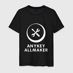 Футболка хлопковая мужская Anykey Allmaker, цвет: черный