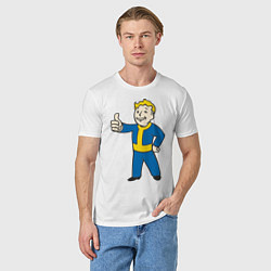 Футболка хлопковая мужская Fallout Boy, цвет: белый — фото 2