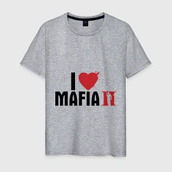 Футболка хлопковая мужская I love Mafia 2, цвет: меланж