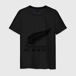 Футболка хлопковая мужская New Zeland: All blacks, цвет: черный