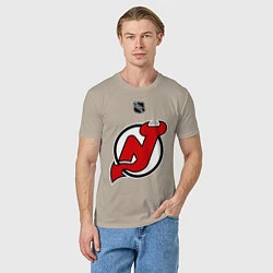 Футболка хлопковая мужская New Jersey Devils: Kovalchuk 17, цвет: миндальный — фото 2