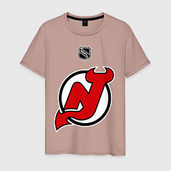Футболка хлопковая мужская New Jersey Devils: Kovalchuk 17, цвет: пыльно-розовый