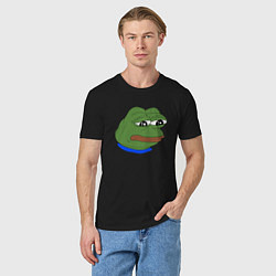 Футболка хлопковая мужская SAD FROG, цвет: черный — фото 2