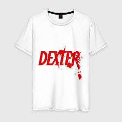 Футболка хлопковая мужская Dexter Blood, цвет: белый