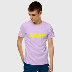 Футболка хлопковая мужская Skam цвета лаванда — фото 2