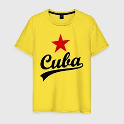 Футболка хлопковая мужская Cuba Star, цвет: желтый