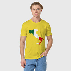 Футболка хлопковая мужская Италия (Italy), цвет: желтый — фото 2