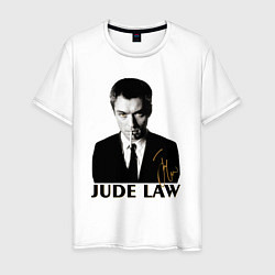 Футболка хлопковая мужская Jude Law, цвет: белый