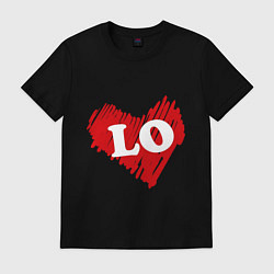Футболка хлопковая мужская Love (мужская), цвет: черный