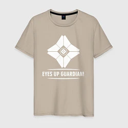 Футболка хлопковая мужская Eyes Up Guardian, цвет: миндальный