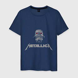 Футболка хлопковая мужская Metallica scool, цвет: тёмно-синий