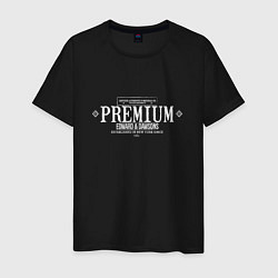 Футболка хлопковая мужская Premium, цвет: черный