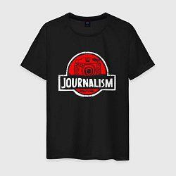 Футболка хлопковая мужская Journalism, цвет: черный