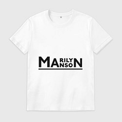 Футболка хлопковая мужская Marilyn Manson, цвет: белый