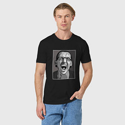 Футболка хлопковая мужская Bennington Mono, цвет: черный — фото 2