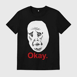 Футболка хлопковая мужская Okay (Окей), цвет: черный