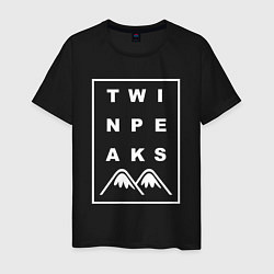 Футболка хлопковая мужская Twin Peaks, цвет: черный