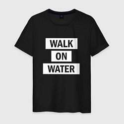 Футболка хлопковая мужская 30 STM: Walk on water, цвет: черный