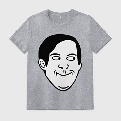 Футболка хлопковая мужская Тоби Магуайр, цвет: меланж