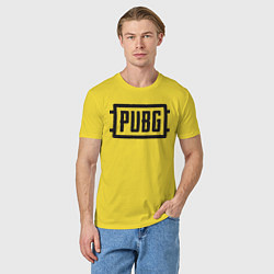Футболка хлопковая мужская PUBG, цвет: желтый — фото 2