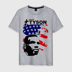 Футболка хлопковая мужская Mike Tyson: USA Boxing, цвет: меланж