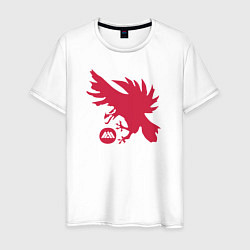 Футболка хлопковая мужская Warlock Eagle, цвет: белый